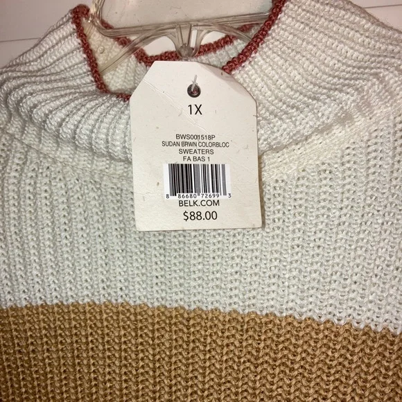 Plus Size Color Block Sweater - Picture 5 of 6